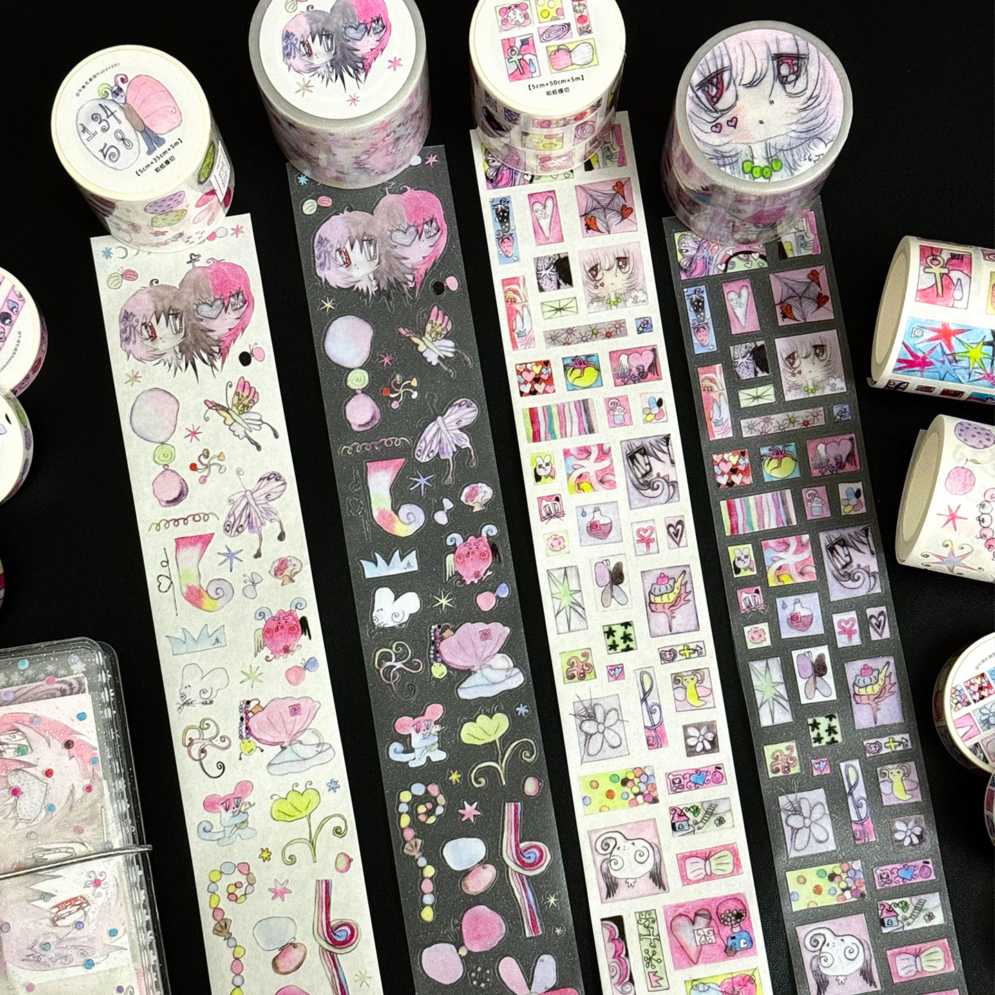 午睡机器狗梦境实验双生蝶贴纸卷分装盐系装饰点缀胶带手账贴纸,文具电教/文化用品/商务用品,和纸胶带,淘宝优惠券,粉丝福利购,淘宝优惠卷