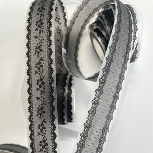 北山be shining黑色蕾丝花底基础手帐胶带分装手帐拼贴装饰素材