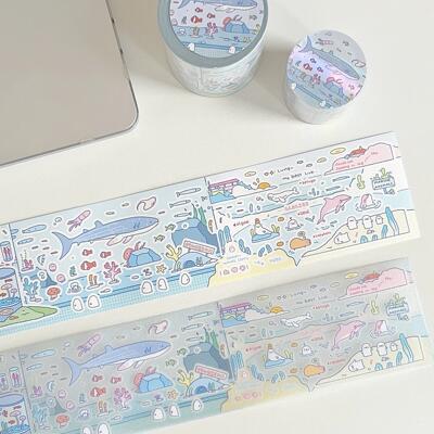 原创水族馆场景和纸胶带北北村