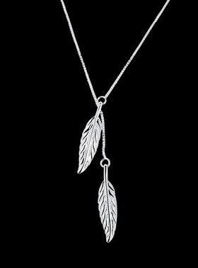 礼物纯银时尚风盒子项链