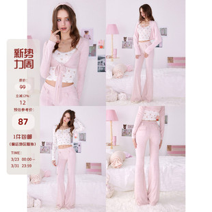 女套装 Mess T恤休闲微喇裤 辣妹针织坎肩吊带小熊亨利长袖 Studio