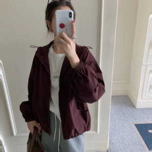 YIDO薏朵薄款冲锋衣外套女春秋款简约百搭休闲防晒衣夹克薄外套
