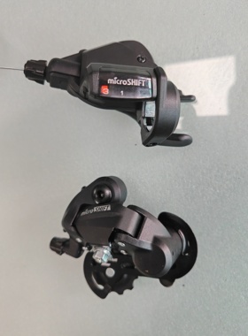 微转microshif山地车变速器自行车外3速指拨后拨K3短腿变档链器