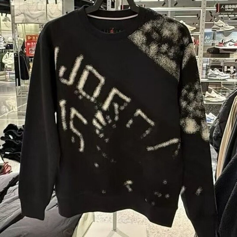 Nike耐克 JORDAN男士针织圆领宽松加绒保暖运动卫衣套头衫 HF9314