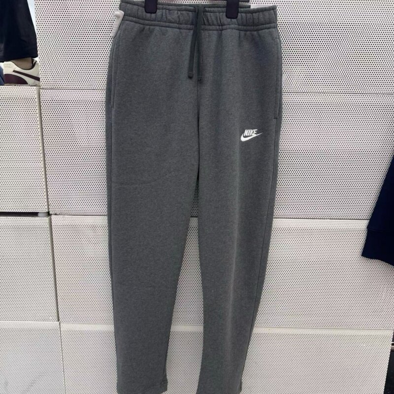 Nike耐克男子加绒直筒冬针织运动宽松跑步训练刺绣logo长裤BV2708