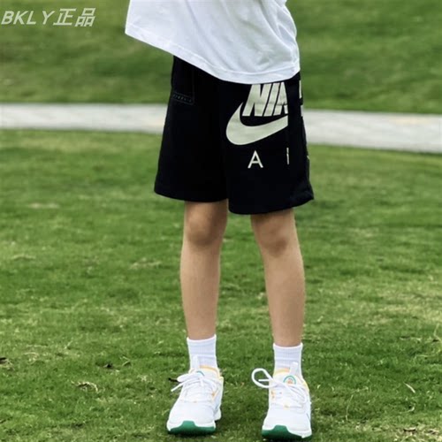 Nike耐克儿童休闲五分短裤针织棉