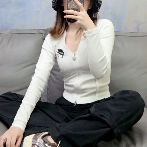 耐克Nike鱼骨衣V领修身夹克外套