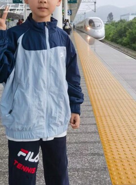 耐克Nike大童小学生运动休闲梭织防晒立领夹克外套IF0602 FN9134