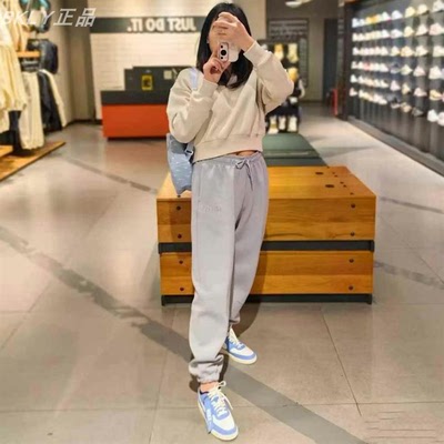 Nike耐克女高腰宽松休闲缩口长裤