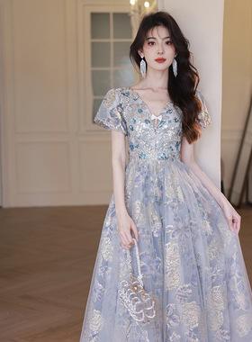 超仙晚礼服女2025新款感宴会气质高端轻奢主持成人礼艺考法式