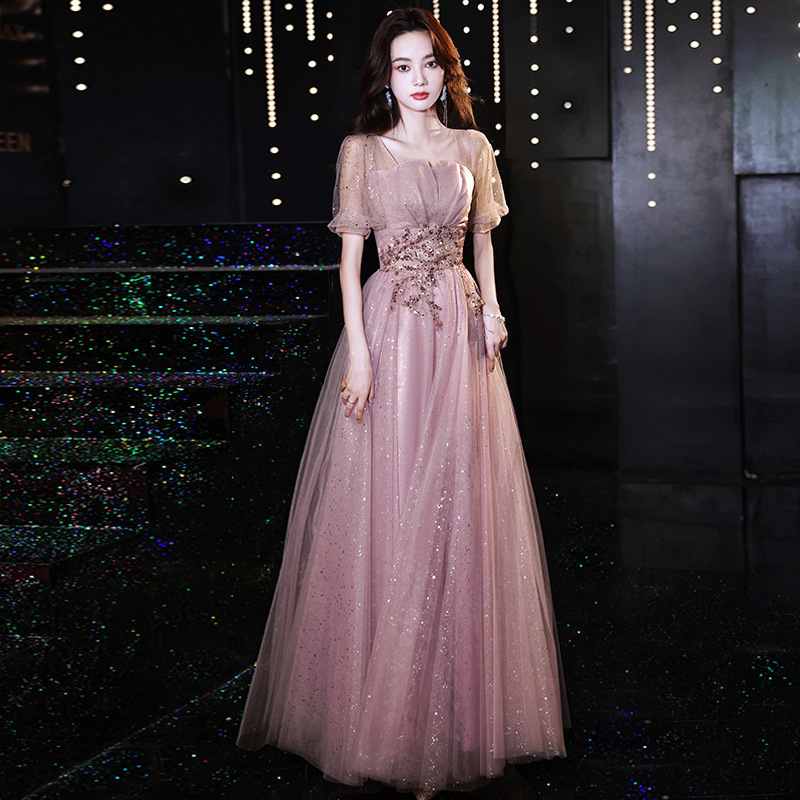 晚礼服女2025新款生日宴会聚会气质名媛主持人仙气修身显瘦