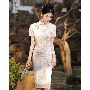 新中式少女旗袍夏季新款2024改良版日常年轻款国风碎花连衣裙学生