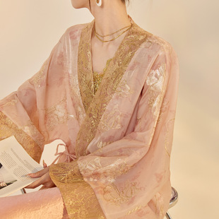 上衣 刺绣系带设计外套女国风宽松开衫 n6038 复古时尚 新中式