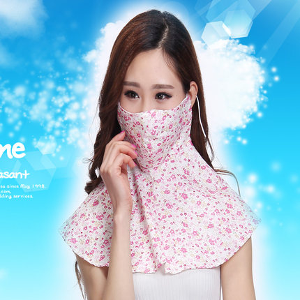 力淘防晒口罩UV防紫外线夏季超大护颈女透气防尘轻薄骑开车面罩