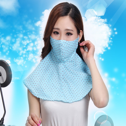 力淘防晒口罩UV防紫外线夏季超大护颈女透气防尘轻薄骑开车面罩