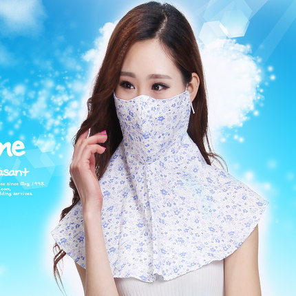 力淘防晒口罩UV防紫外线夏季超大护颈女透气防尘轻薄骑开车面罩