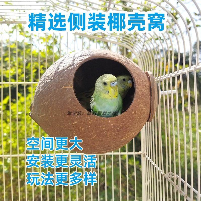 侧装椰壳鸟窝鹦鹉窝虎皮牡丹睡觉窝过冬保暖窝耐咬天然椰子壳鸟窝,宠物/宠物食品及用品,鸟窝,淘宝优惠券,粉丝福利购,淘宝优惠卷