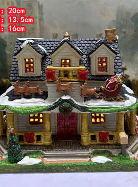 lemax外贸出口手绘陶瓷房子建筑物场景家居装饰品圣诞节摆件