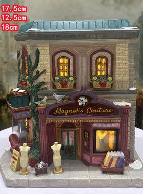 lemax外贸出口手绘陶瓷房子建筑场景家居造景装饰品圣诞节摆件