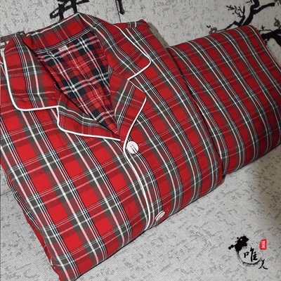 2021新款纯棉粗布男女保暖家居服