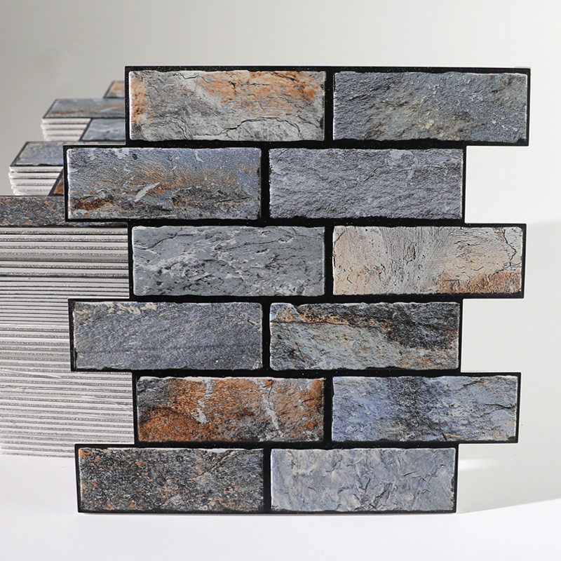 岩石文化砖墙纸自粘3d立体墙贴防水防潮墙裙餐厅背景墙面翻新壁纸