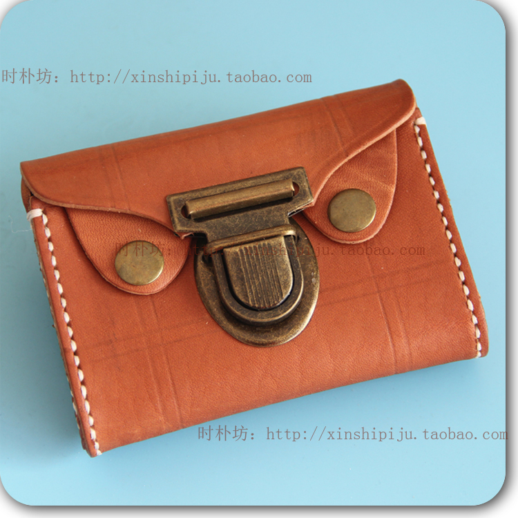 钱包头层牛皮横款身份证多功能