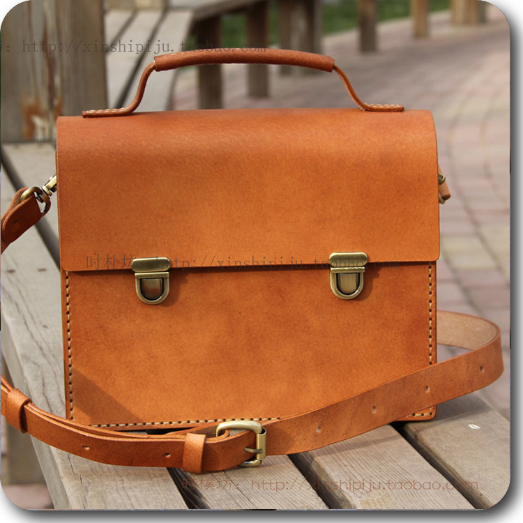 新款硬牛皮休闲包相机包头层植鞣皮单肩斜挎手提复古风格男女通用