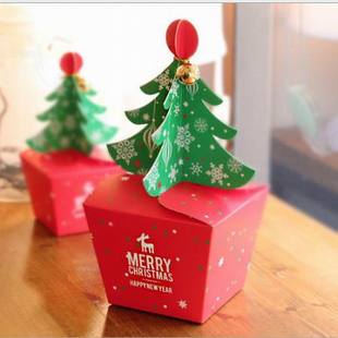 盒饼干西点盒苹果盒平安盒 圣诞节礼物盒圣诞树造型糖果盒礼品包装