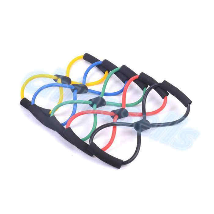 8字拉力器家用健身弹力带瑜伽器材女练开肩美背神器拉伸器八字绳