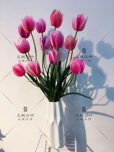 淘缘丝网花手工DIY材料丝袜花材料套装 加棉郁金香材料包 包邮