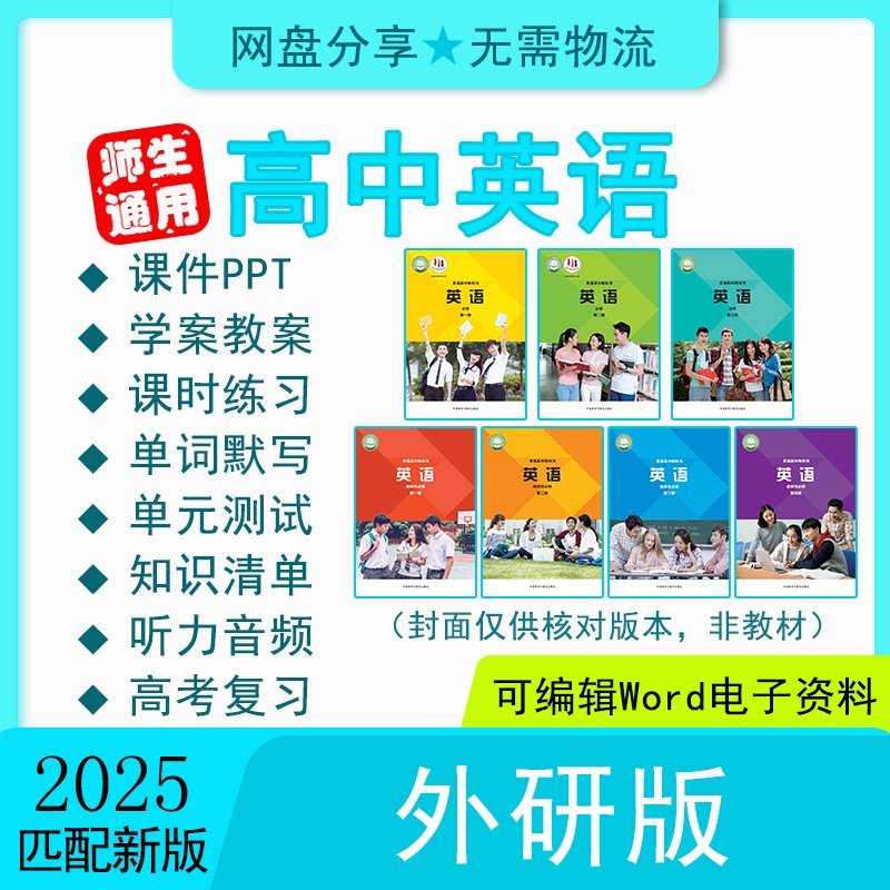 高中高一高二英语外研版教材必修选修学教案习题试卷课件PPT资料