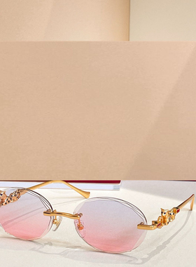 时尚新款太阳眼镜高品质高质感百搭遮阳潮大气01820O无框圆框金属