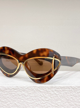 新款太阳眼镜复古个性前卫40119I墨镜模特款潮酷高质感板材圆框