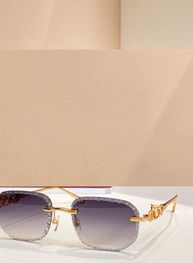 时尚新款太阳眼镜高品质高质感百搭遮阳潮大气01822O无框金属