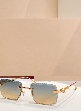 时尚新款太阳眼镜高品质高质感百搭遮阳潮大气01841O无框方框金属