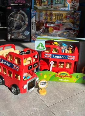 英国elc伦敦巴士儿童双层观光公交车益智玩具车红色声光汽车1-6岁
