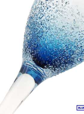 出口纯手工杯子蓝色主题海浪渐变立体玻璃高脚杯香槟杯太阳水杯