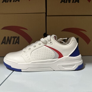 安踏982GZ男子板鞋春秋新款厚底增高低帮休闲运动小白鞋112438010