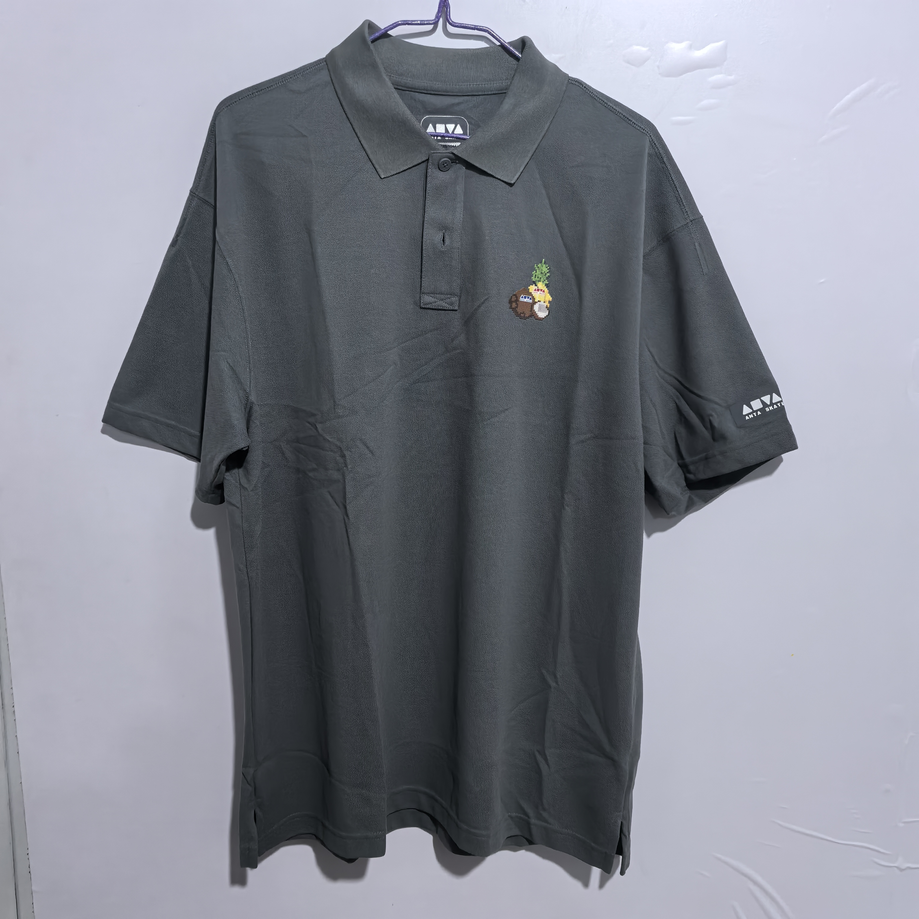 安踏男短袖POLO衫夏款宽松时尚透气短T翻领运动上衣152328150