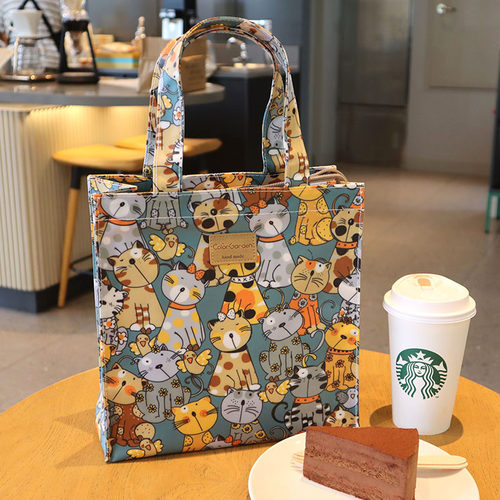 防水牛津布A4大容量手提饭盒袋