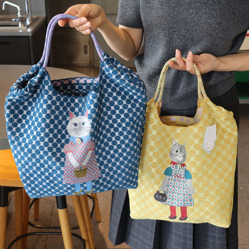 日本Kusuguru雪尼尔提花购物袋