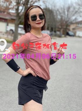 加拿大露露Long Distance Short Sleeve Sliver 透气运动瑜伽短袖