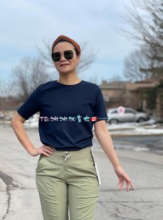 加拿大露露Relaxed Fit Cotton Tee纯棉透气面料休闲运动短袖清仓