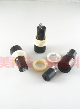 【全新】MF528保险丝座 5X20MM 开孔12MM十字保险管插座 10A 250V