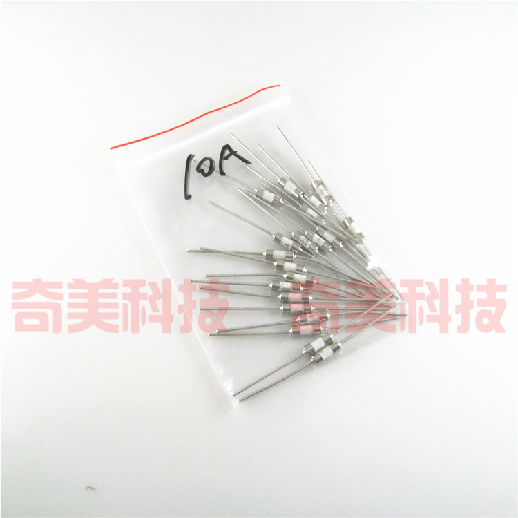 【全新】陶瓷保险丝 3.6*10MM  T10AL250V 10A 250V 带引线慢熔断