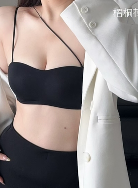 梧桐花开正品2025新款文胸无钢圈细肩带抹胸美背挂脖内衣HN65246