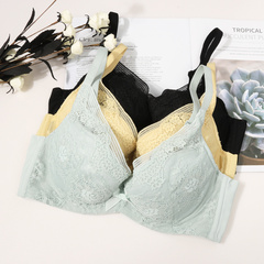梧桐本色内衣轻茶系列小胸聚拢夹棉杯性感蕾丝软钢圈文胸WN21201