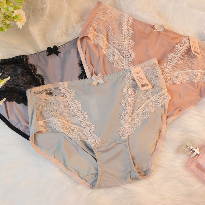 轻盈包臀中腰高弹网纱舒适内裤