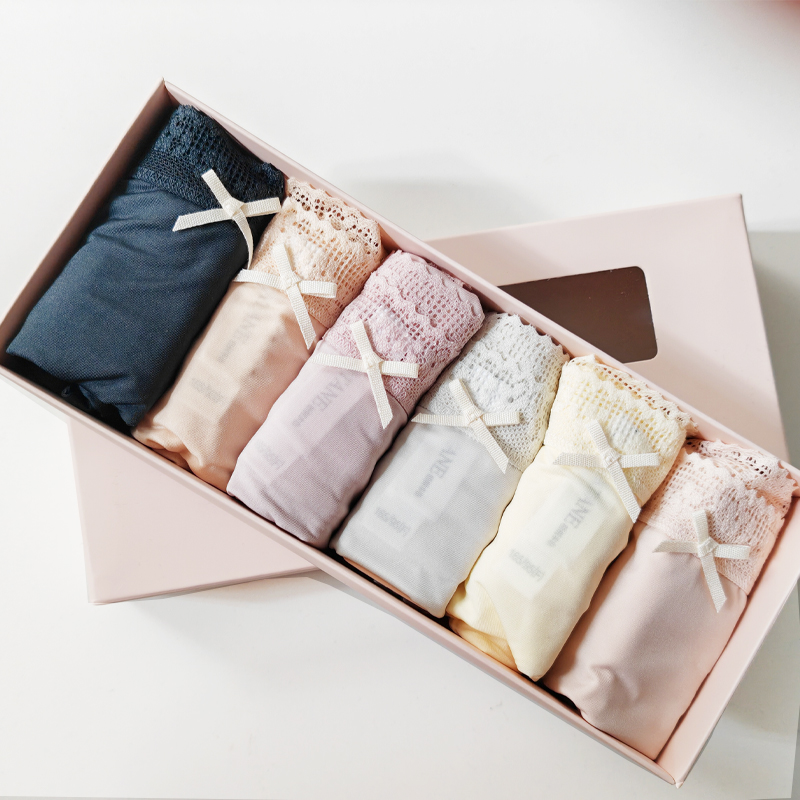 【6条装】梧桐闺蜜正品简约纯色舒适纯棉裆女士中腰平角内裤21517