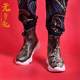 拉链运动高帮鞋 中式 青龙绣花鞋 轻薄舒适便携式 官靴 无梦记新中式